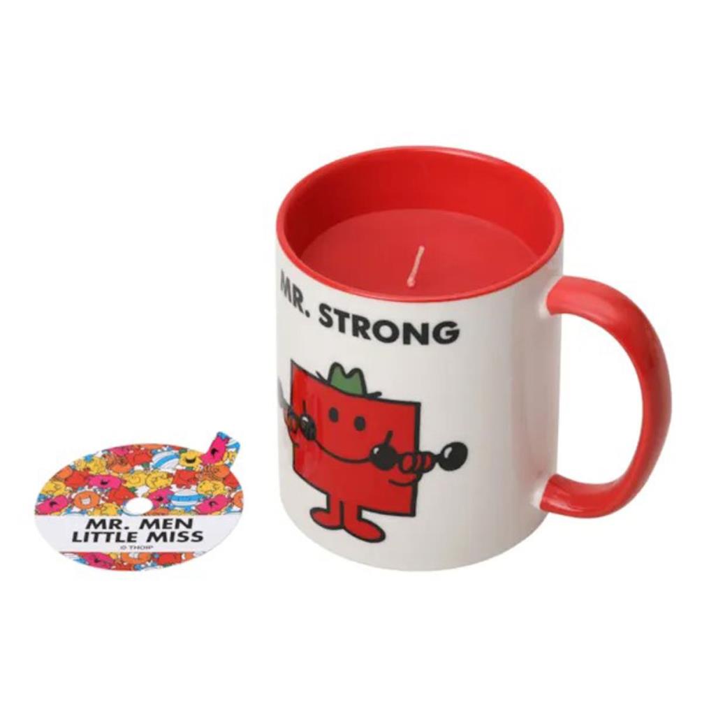 Mr Men Cherry Mr Strong Reusable Mug Candle Extra Image 3